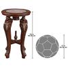 Design Toscano Four Caryatids Marble-Topped Hardwood Pedestal Table, PK 2 DY930070